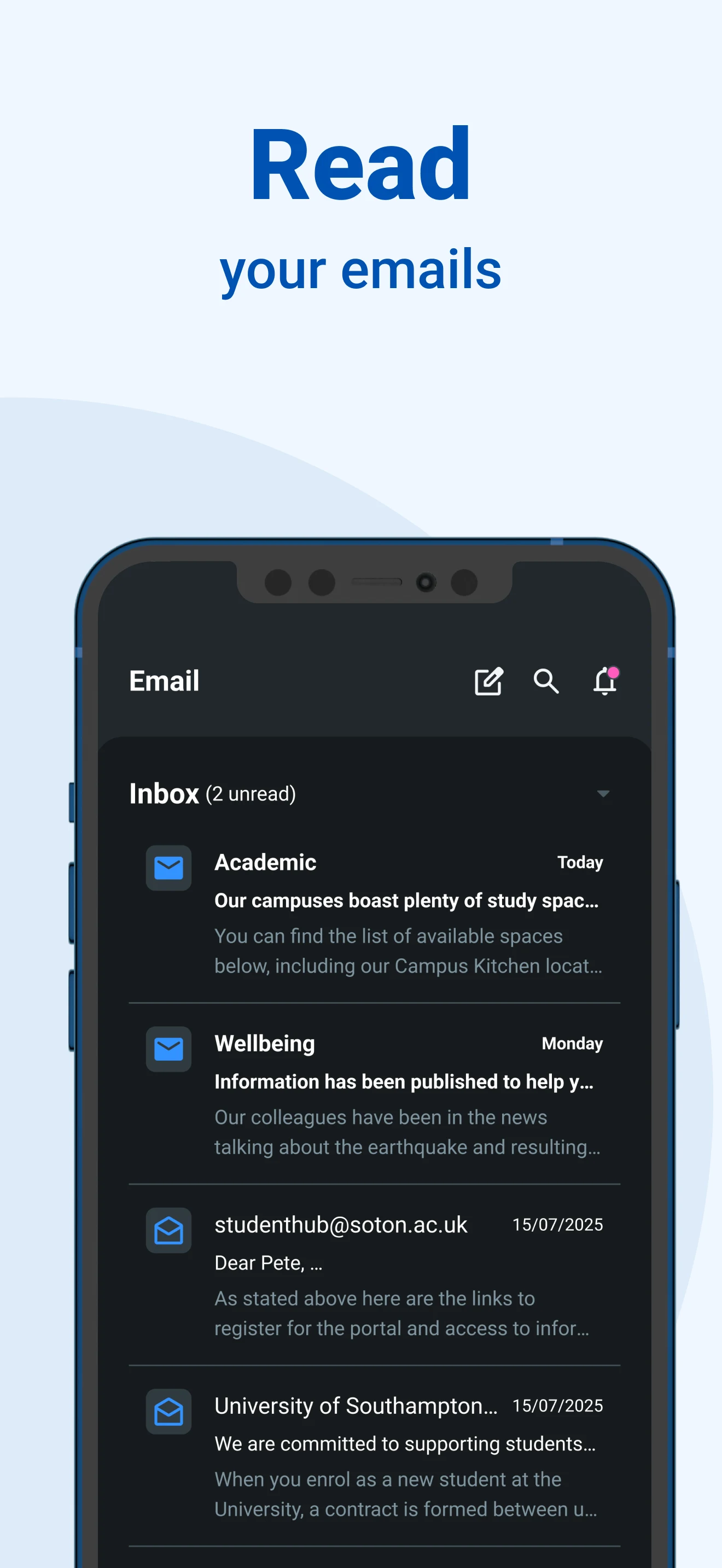 MySouthampton screenshot
